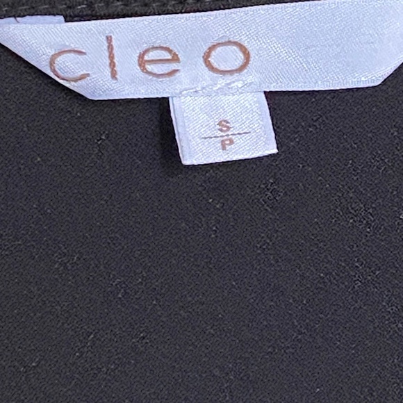 Cleo Black Sleeveless Top with Draped Neckline, Size S - Picture 4 of 7